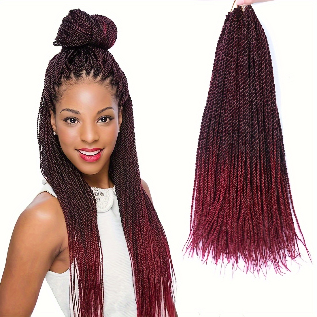 Ombre Short Synthetic Senegalese Twist Crochet Braiding Hair for Women -  China Senegalese Twist Crochet Hair and Senegalese Twist price