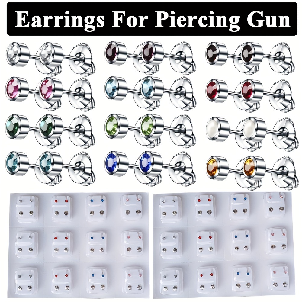 Body Piercing Kit With Ear Piercing Gun Threadless Cubic Zirconia Tragus  Helix Earrings Ear Stud - Temu Philippines