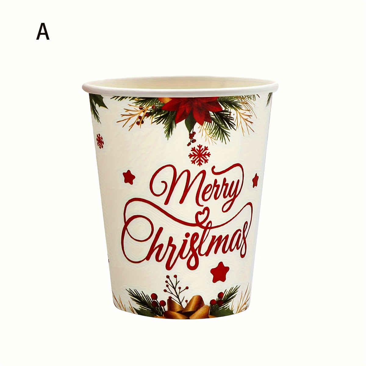 Christmas Series Disposable Paper Coffee Cups Suitable For - Temu