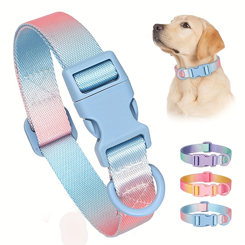 QQPETS Dog Collar Personalized Soft Comfortable Adjustable Collars for  Small Medium Large Dogs Outdoor Training Walking Running (M, Red) 