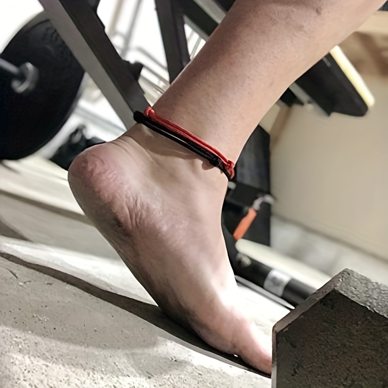 Bohemian Red String Anklet, Minimalist Ankle Bracelet