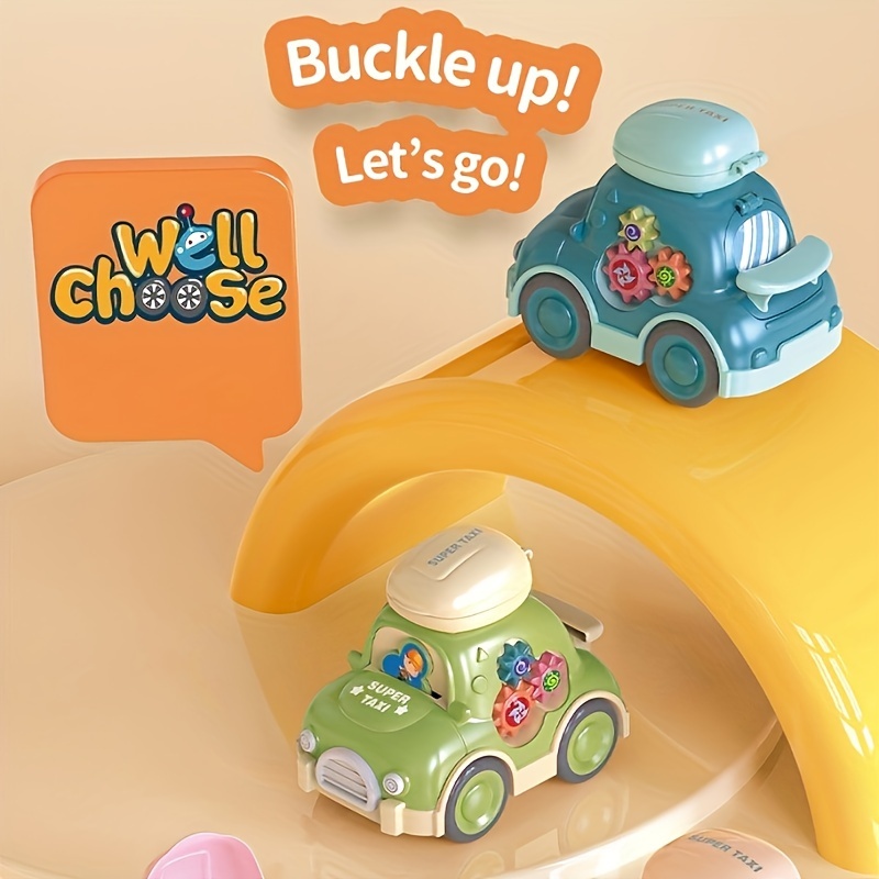 Coches de bebé de juguete para niño de 3 años, juguete de empuje para niños  pequeños, coches de cuerda, 4 piezas, vehículos de prensa accionados por  fricción, regalo de cumpleaños para niños