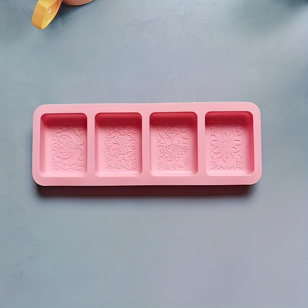 4 cavity Soap Mold Square Silicone Mold For Diy Aromatherapy - Temu United  Arab Emirates