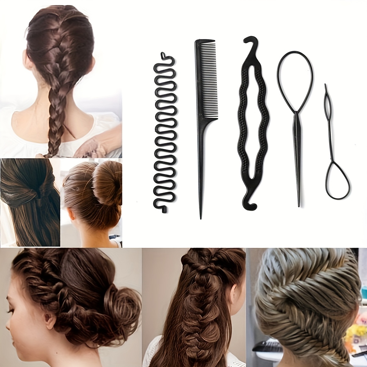 Try The HUP  simply swipe your Hair through the Tool and pin and pull to  create a beautiful Hairstyle.