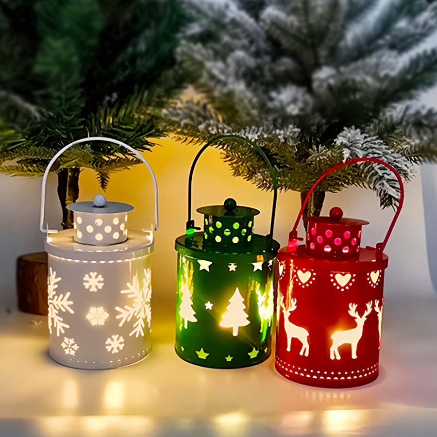 Christmas Candle Light Hanging Wind Lantern, LED Electronic