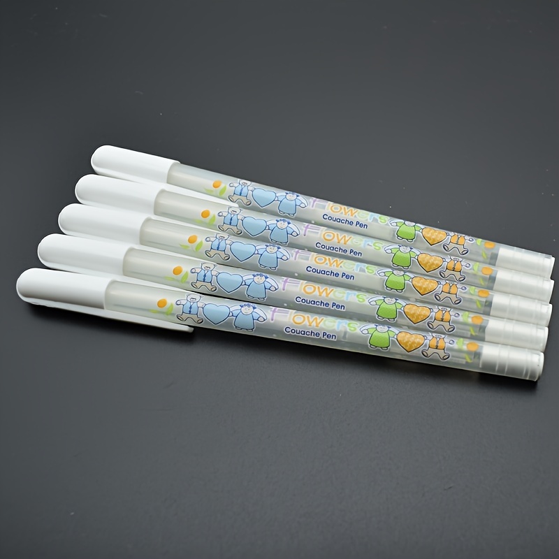 White Colored Gel Pens White Ink Marker Ballpen School - Temu