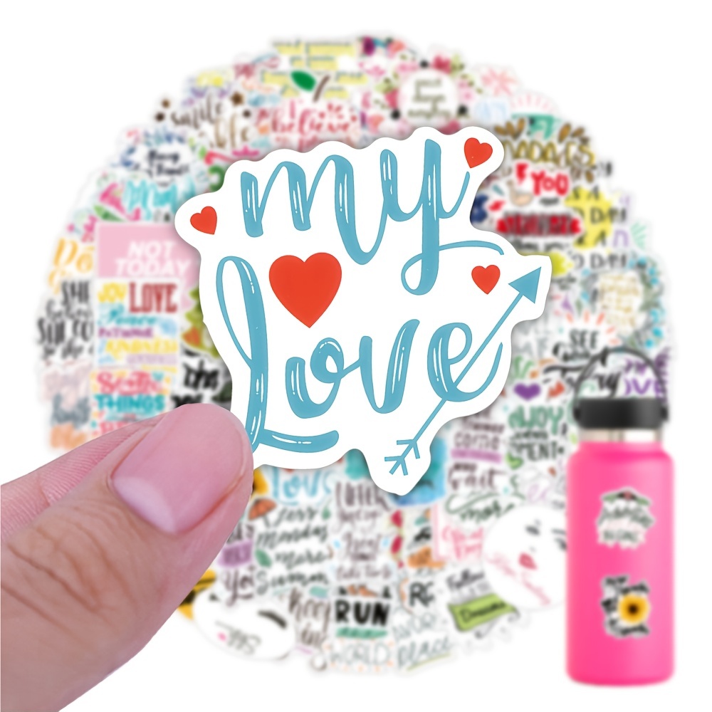 50pcs Inspirational Stickers Vision Board For Adults, Motivational Graffiti  Stickers For Water Bottles Laptops Phone Case Luggage Envelope, Colorful Positive  Stickers For Students Teens