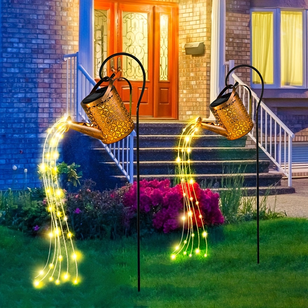 

1pc Solar Kettle Light, Hanging Sprinkler Light, Outdoor Waterproof, Flashing Star Lights String, Vintage Metal Led Lights, Suitable For Patio Garden Decoration Lawn Lights