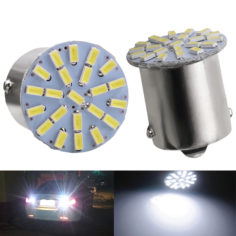 1156 BA15S P21W 144-SMD 3014 LED Bulbs with Projector, Xenon White