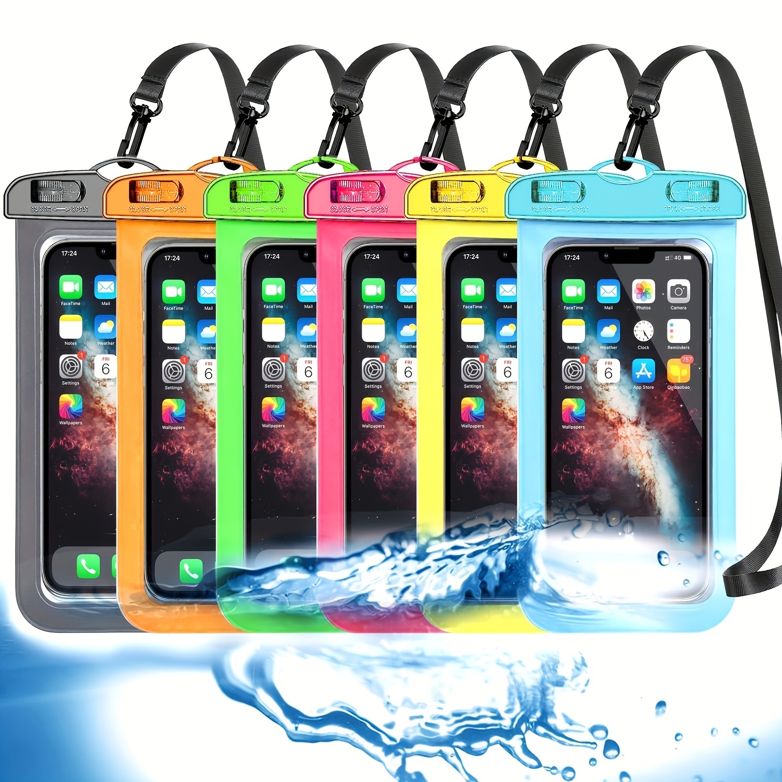 Funda Impermeable Celular Protector de Agua Universal para Telefonos 2-Pack