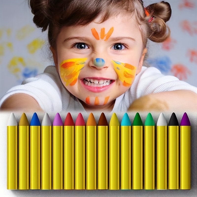 Face Paint Crayons for Kids, 36 Makeup Sticks & 36 Stencils, Professtional  Face Painting kit for