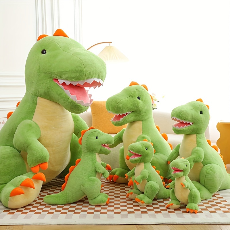 Lindo juguete de peluche grande de dinosaurio, 15.7 pulgadas, suave,  dinosaurio, dinosaurio, peluche, color amarillo