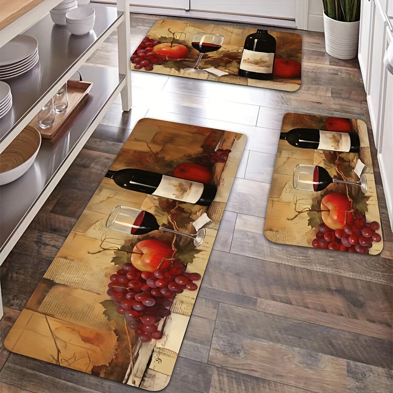 1pc, Alfombra De Cocina De Franela, Alfombra Decorativa Para Sala De Estar  Y Dormitorio, Alfombras De Pasillo Para Cocina, Lavandería, Lavable,  Alfombra Antideslizante Para Entrada De Casa, Balcón Y Baño - Temu