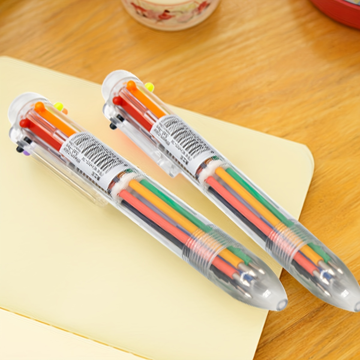 50 Pack Multicolor Ballpoint Fun Pens 0.5mm 6-in-1 Rainbow Retractable Pens  Kids Office