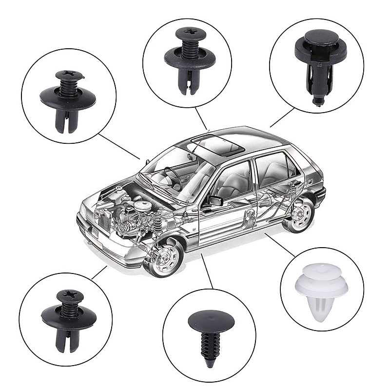 Car Plastic Rivet Fastener Kit Perfect Securing Trim Bumpers - Temu