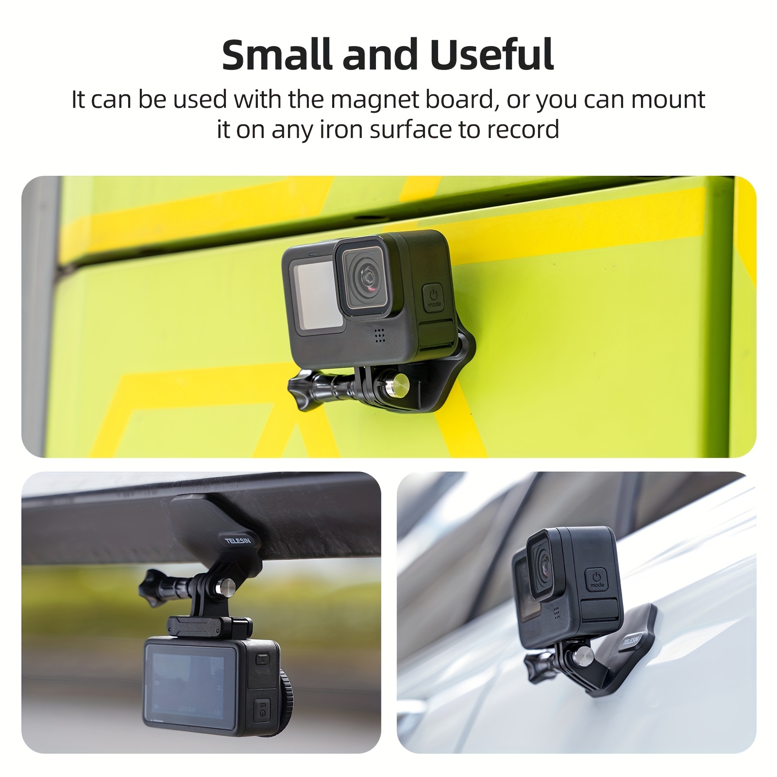 US$ 11.90 - Camera Magnetic Cage Mount Quick Release Stand Bracket  Protection Case for GoPro 11 10 9 8 for SJCAM AKASO for DJI Action Camera -  m.