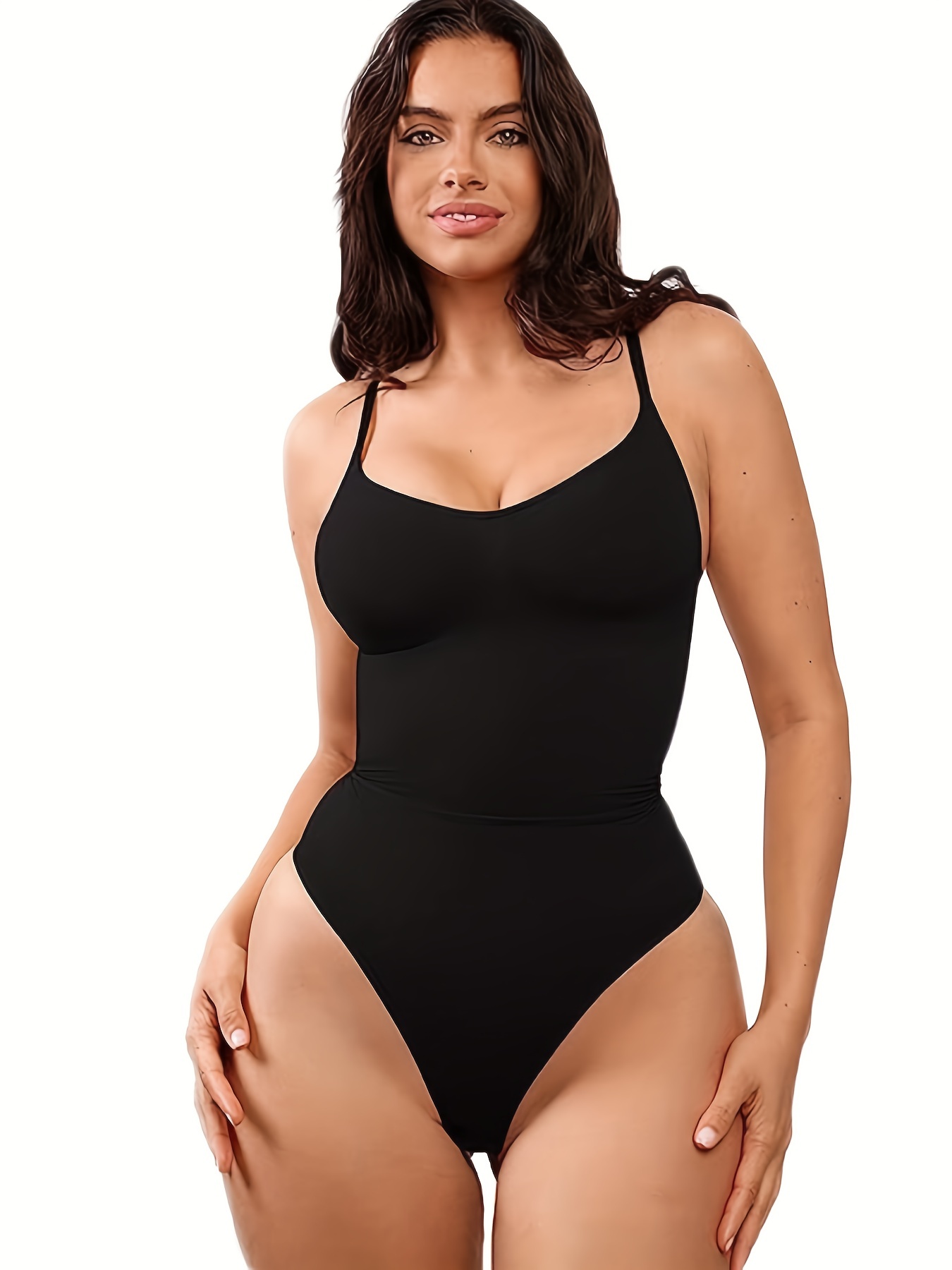Shapewear Women One Piece Bodysuit Plus Size Seamless Underwear Slimming  Bodysuits (Color : Black, Size : XL C
