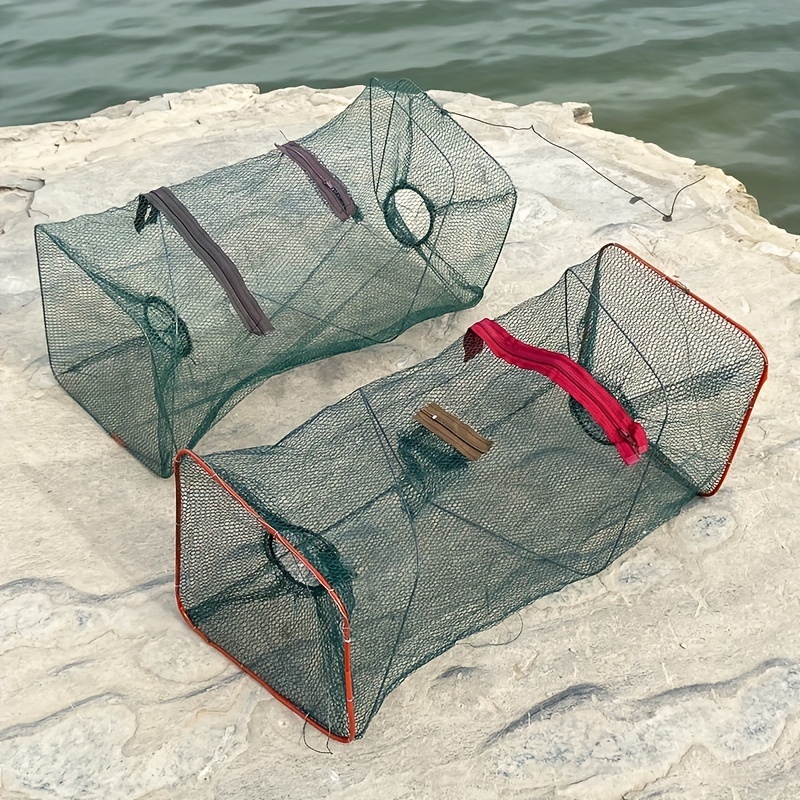 Durable and Load-Bearing Folding Fishing Bait Trap - Portable Foldable  Shrimp Cage Fish Trap Net for Crab and Crayfish