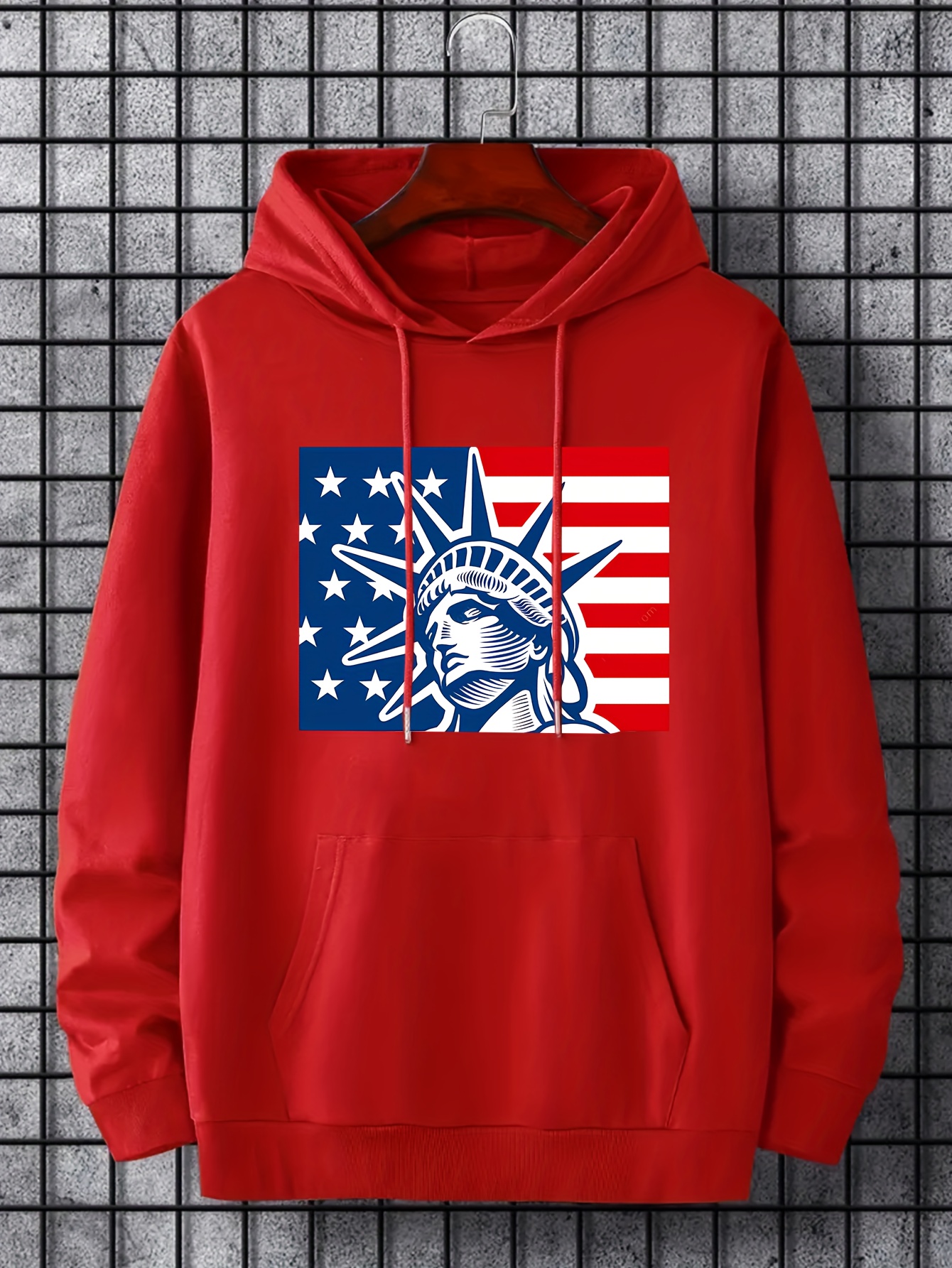 Sudadera Con Capucha Con Estampado De Bandera De Estados Temu Chile