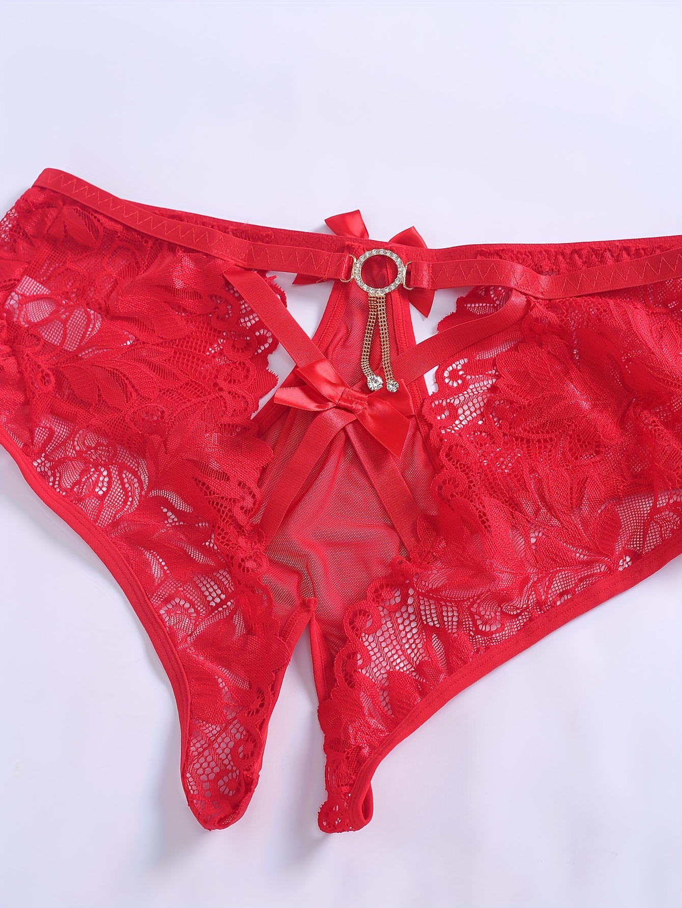 Briefs Panties Sexy Open Crotch Plus Size Red Underpants Ladies