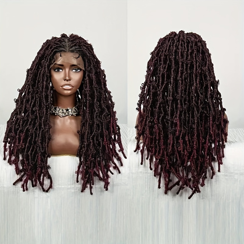 Full Lace Braided Wigs Locs Crochet Hair Wigs Synthetic - Temu