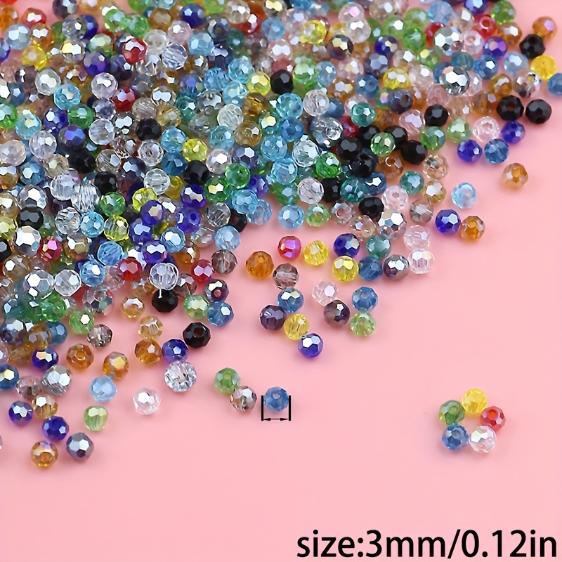 Round Loose Beads Crystal Faceted Ab Color Glass Crystal - Temu