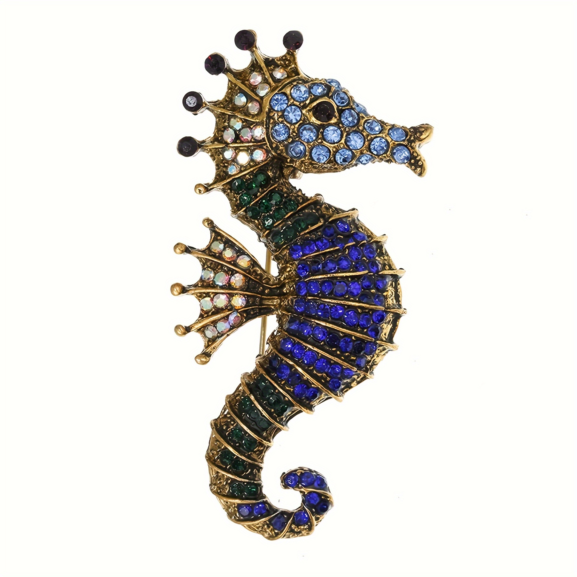 Marine Animal Brooch Men Octopus Seahorse Pin Men Hat - Temu