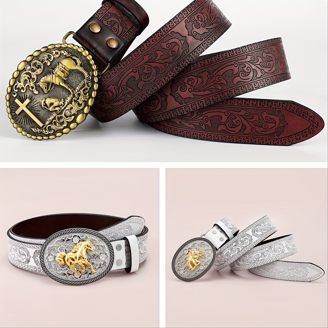 Retro Western Cowboy Women's PU Belt
