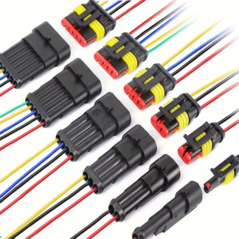 Connecteur de fil électrique étanche pour voiture, 300V, 12A, 1 broches, 2  broches, 3 broches, 4 broches, 5/6 broches, ensemble de 5 pièces -  AliExpress