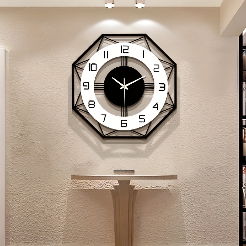 1 Reloj De Pared Grande Decorativo De Metal - Temu