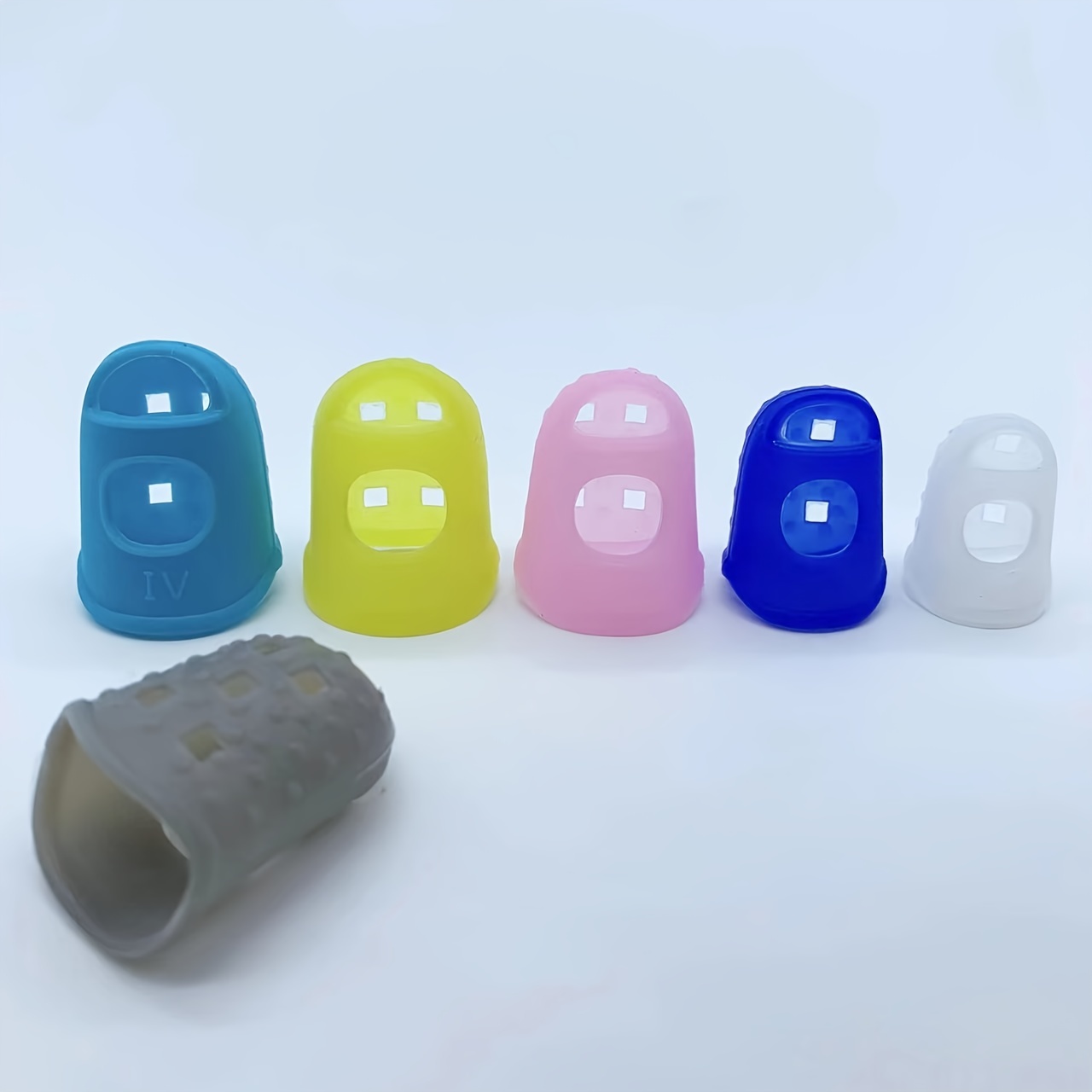 Rubber Finger Protectors 5 Sizes Of Silicone Thimbles Finger - Temu