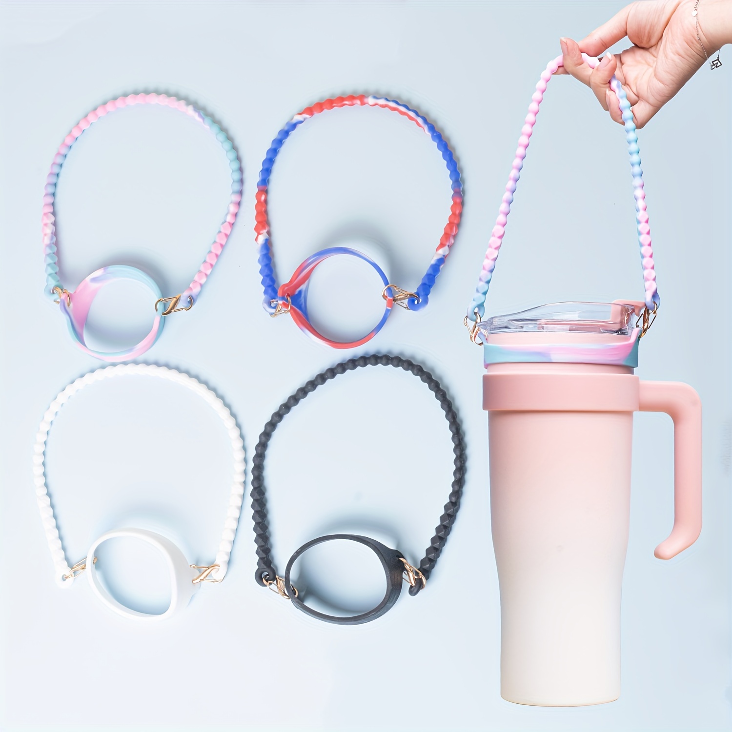 Soft Durable Silicone Water Bottle Sling, Water Cup Holder With Strap -  Fits Most Bottle, Cup Accessories - Temu