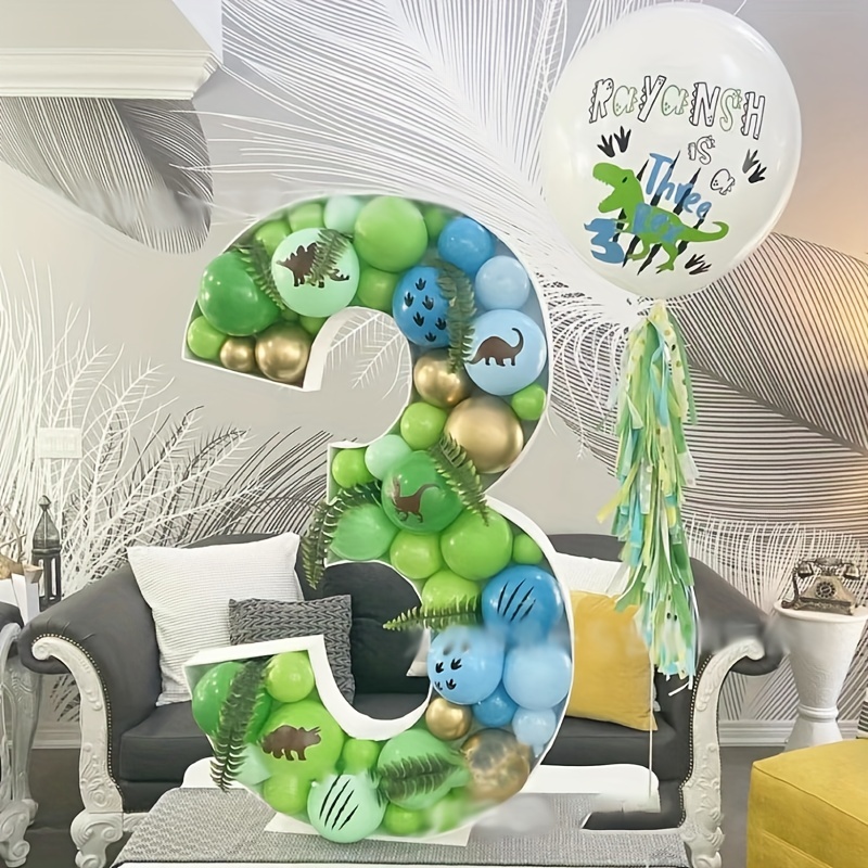Boîte de remplissage de ballons en mosaïque, support de cadre de ballon,  numéro angiLarge, bricolage, anniversaire