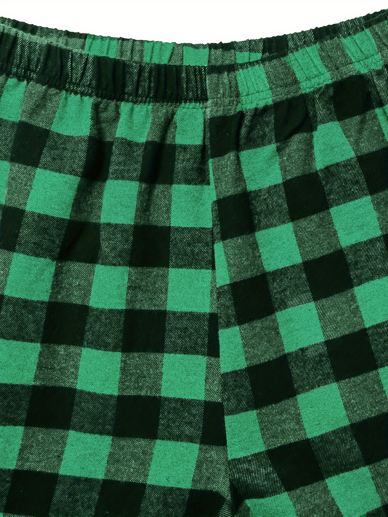 Super Soft Plaid Pajama Shorts - Green and Caramel Plaid