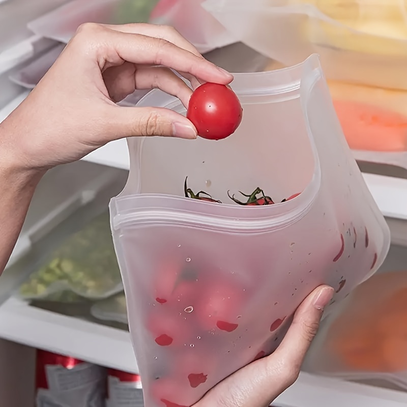 2pcs/pack Reusable Food Storage Bags In Size M/l For Fridge, Vegetables And  Fruits