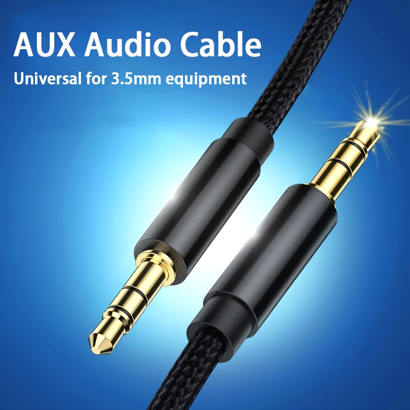 Jack De Audio 3.5 Mm Macho A Macho 2M Cable Para Iphone Coche Auriculares  Altavoz Cable Auxiliar