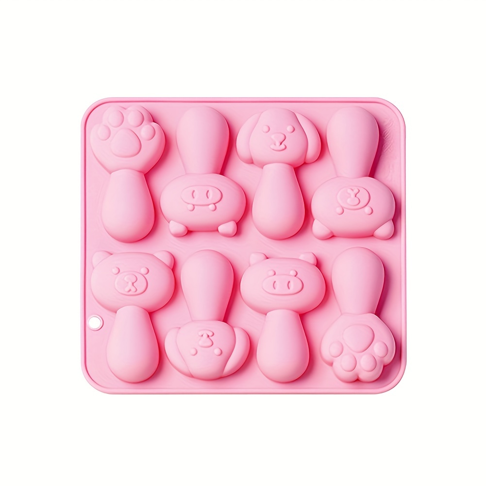 Gummy Molds Silicone Shapes 8PCS Non-stick Candy Gummy Bear Molds