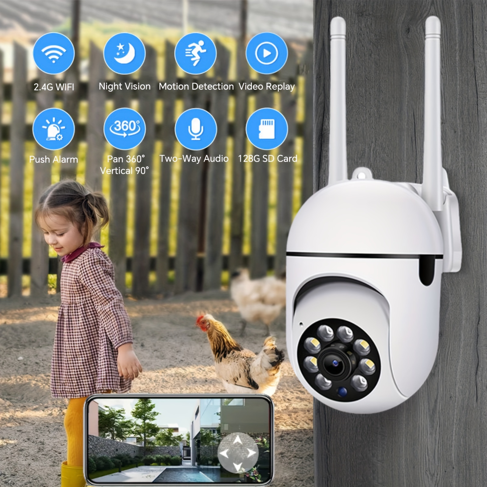 Wireless Security Camera System Wifi CCTV 1080P Waterproof Outdoor Night  Vision 