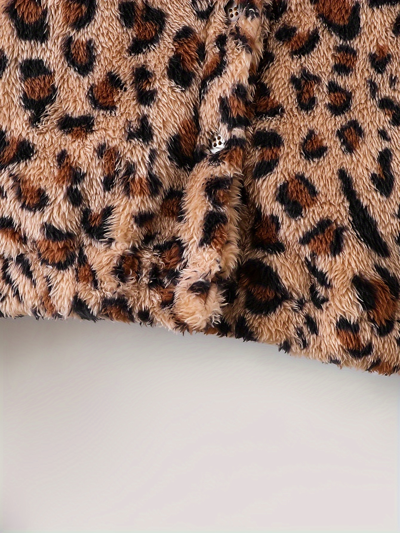 Leopard fluffy outlet jacket