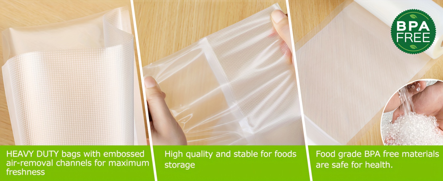 1 Roll Heavy Duty Vacuum Sealer Bags for Food Preservation, Vacuum Packaging Rolls Bags for Food Saver,, Puncture Prevention, Commercial Grade, Food Vac Bags for Storage, Meal Prep, Storage Bags for Steak, and Sous Vide for Kitchen.