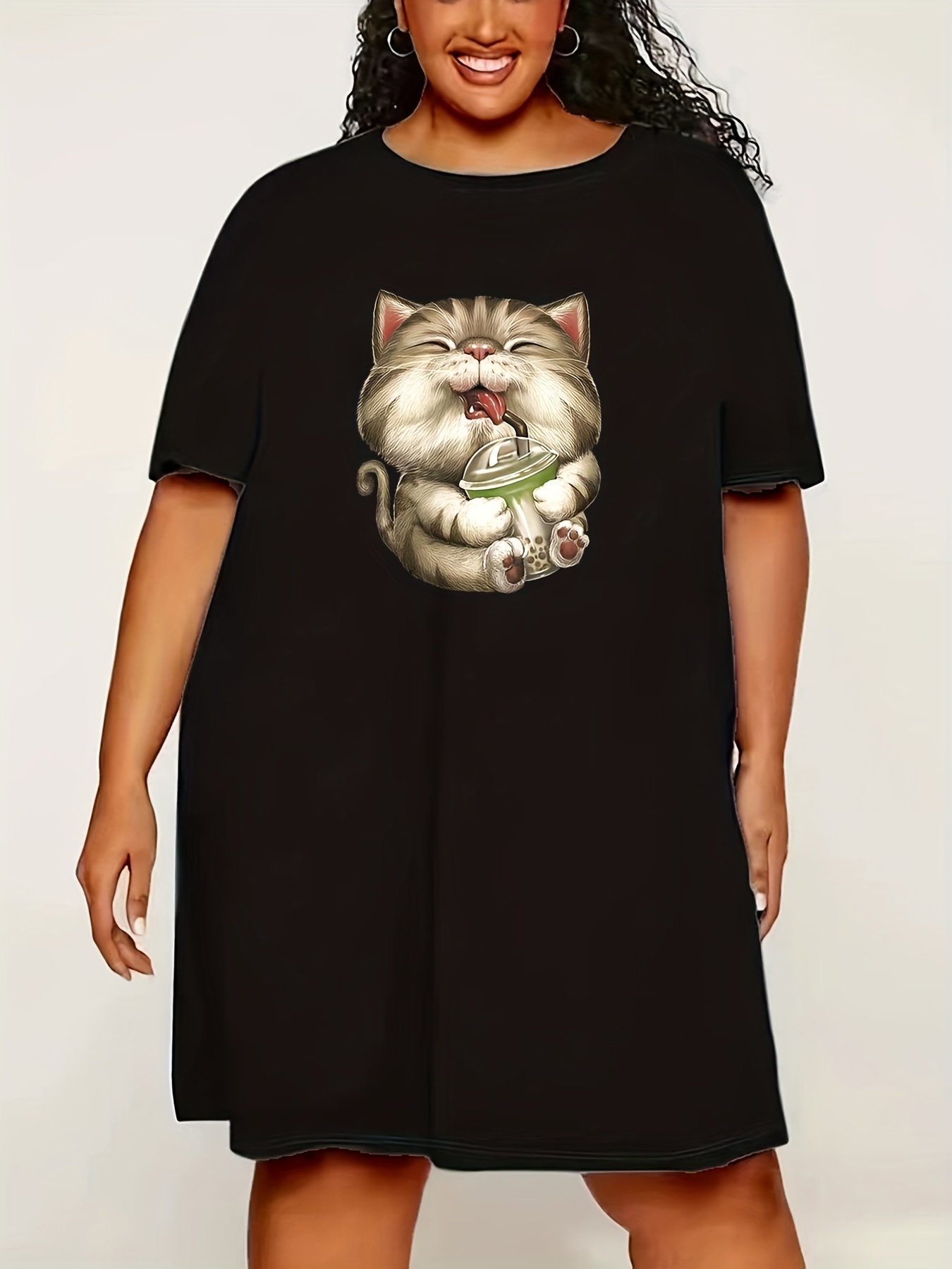 Plus Size Cat Dress