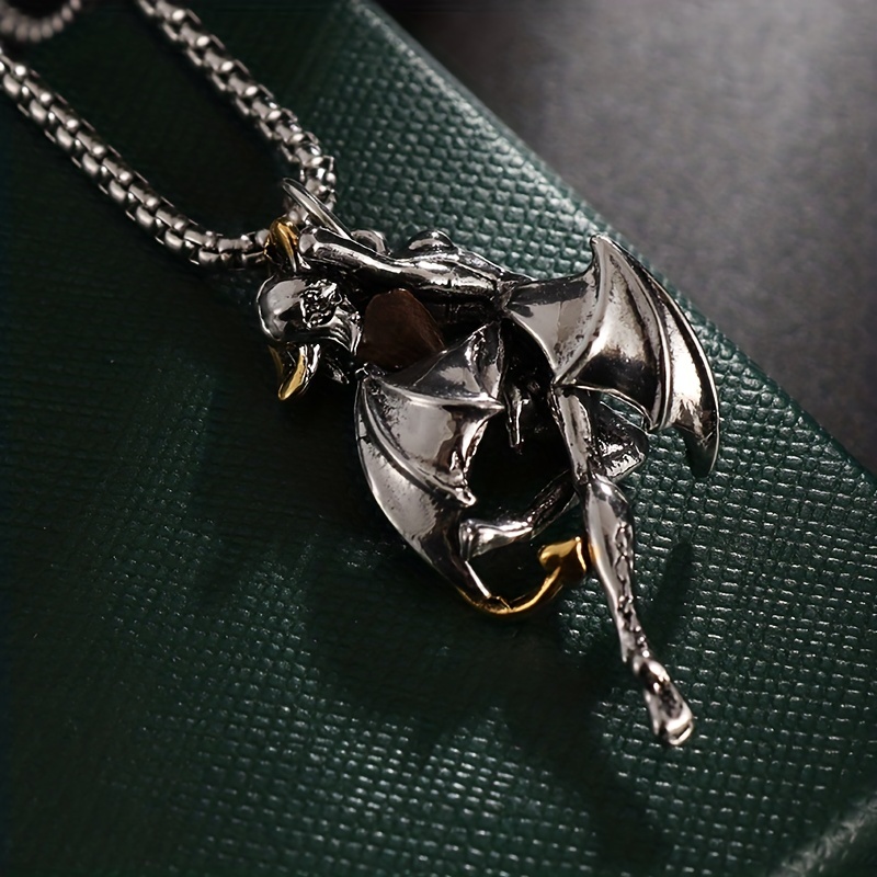 Succubus Pendant Necklace Gothic Jewelry Punk Necklace 316L Stainless Steel Mythic