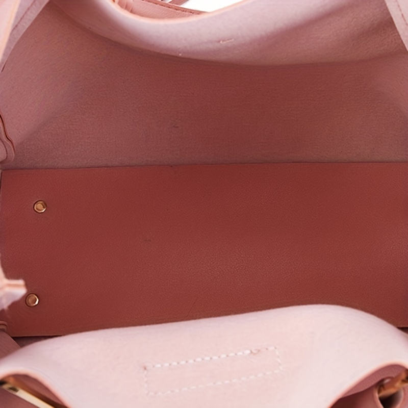 Tassel Decor Casual Bag Sets Solid Detachable Strap Three Pieces Bag Sets