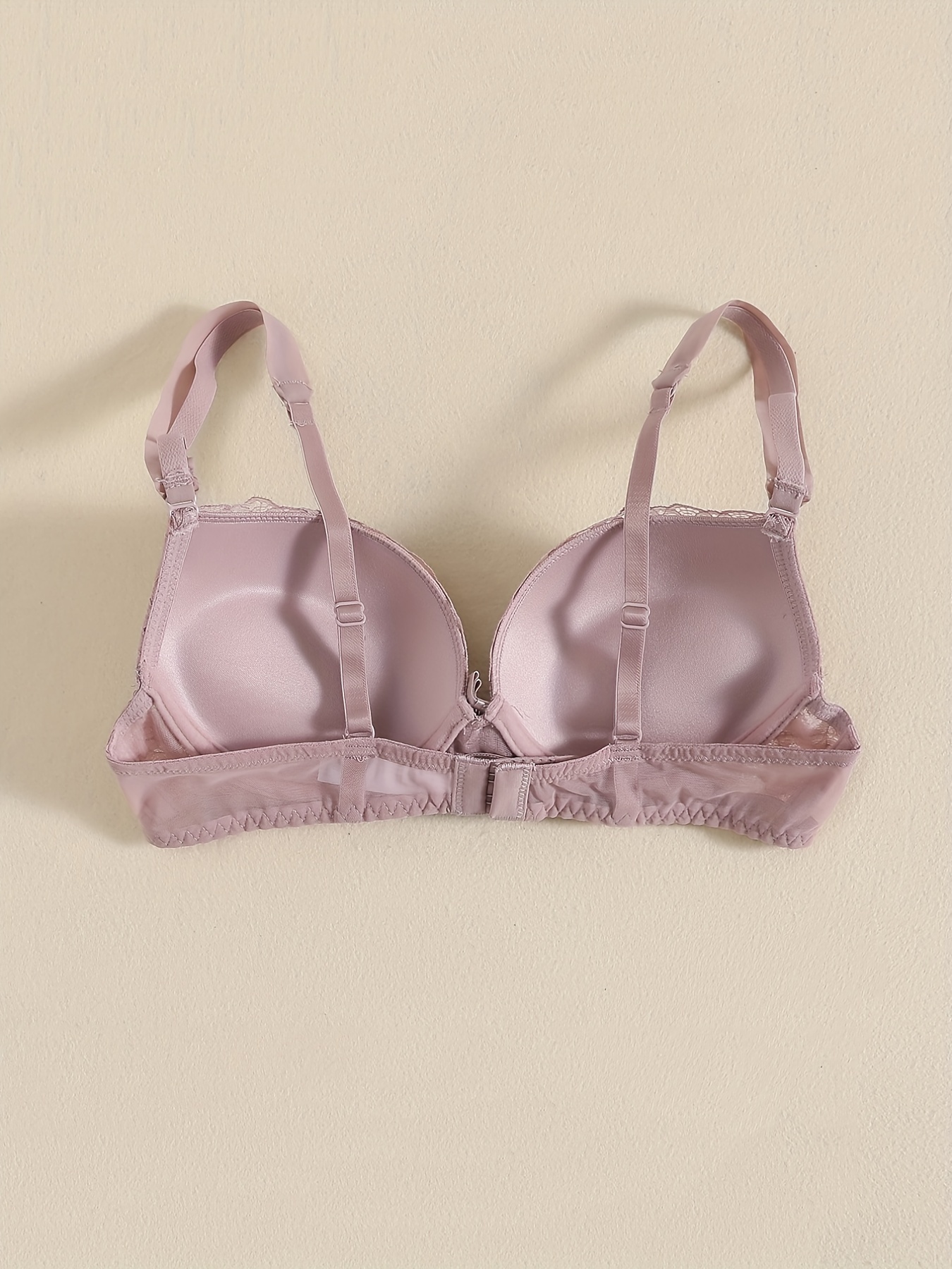 Pink hearts Victoria's Secret Pink bra. Size 34B. - Depop