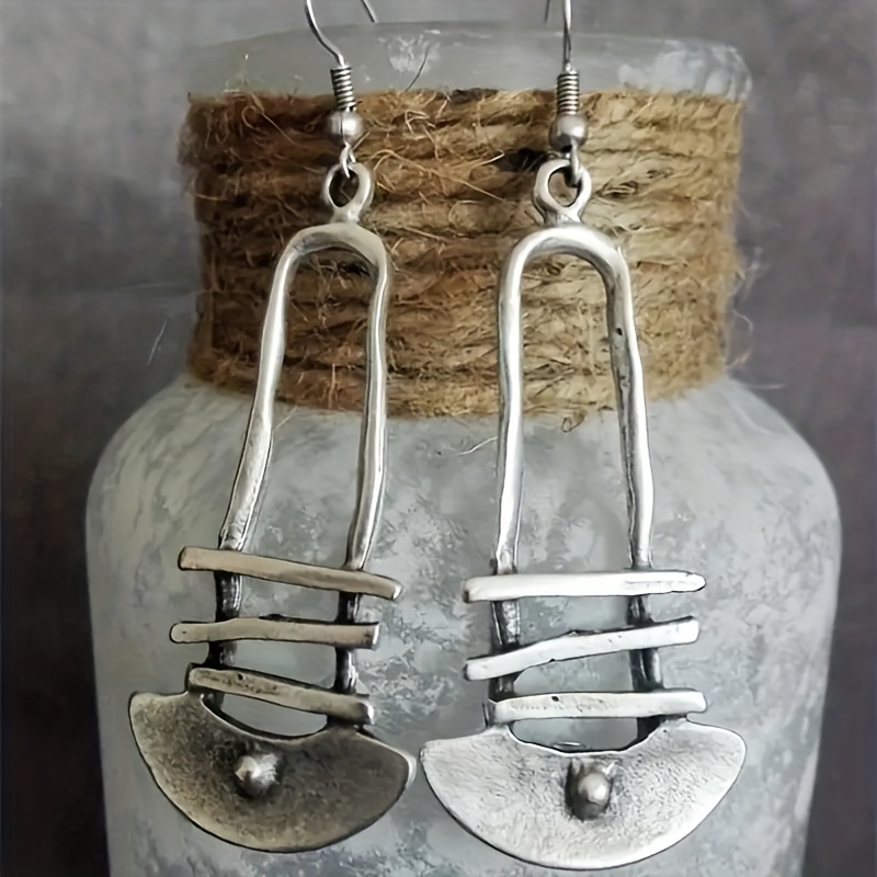 Men's Retro Bohemian Geometric Dangle Earrings