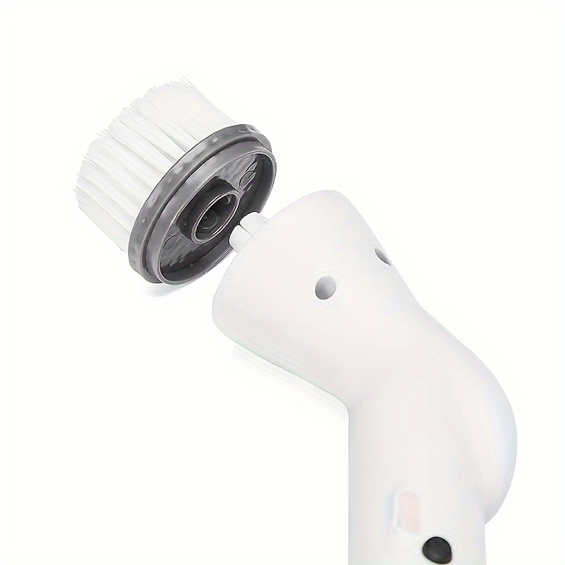 AUDRWALL Limpiador eléctrico giratorio, limpiador de ducha de mano con 6  cabezales de cepillo reemplazables y 2 velocidades ajustables, cepillo de