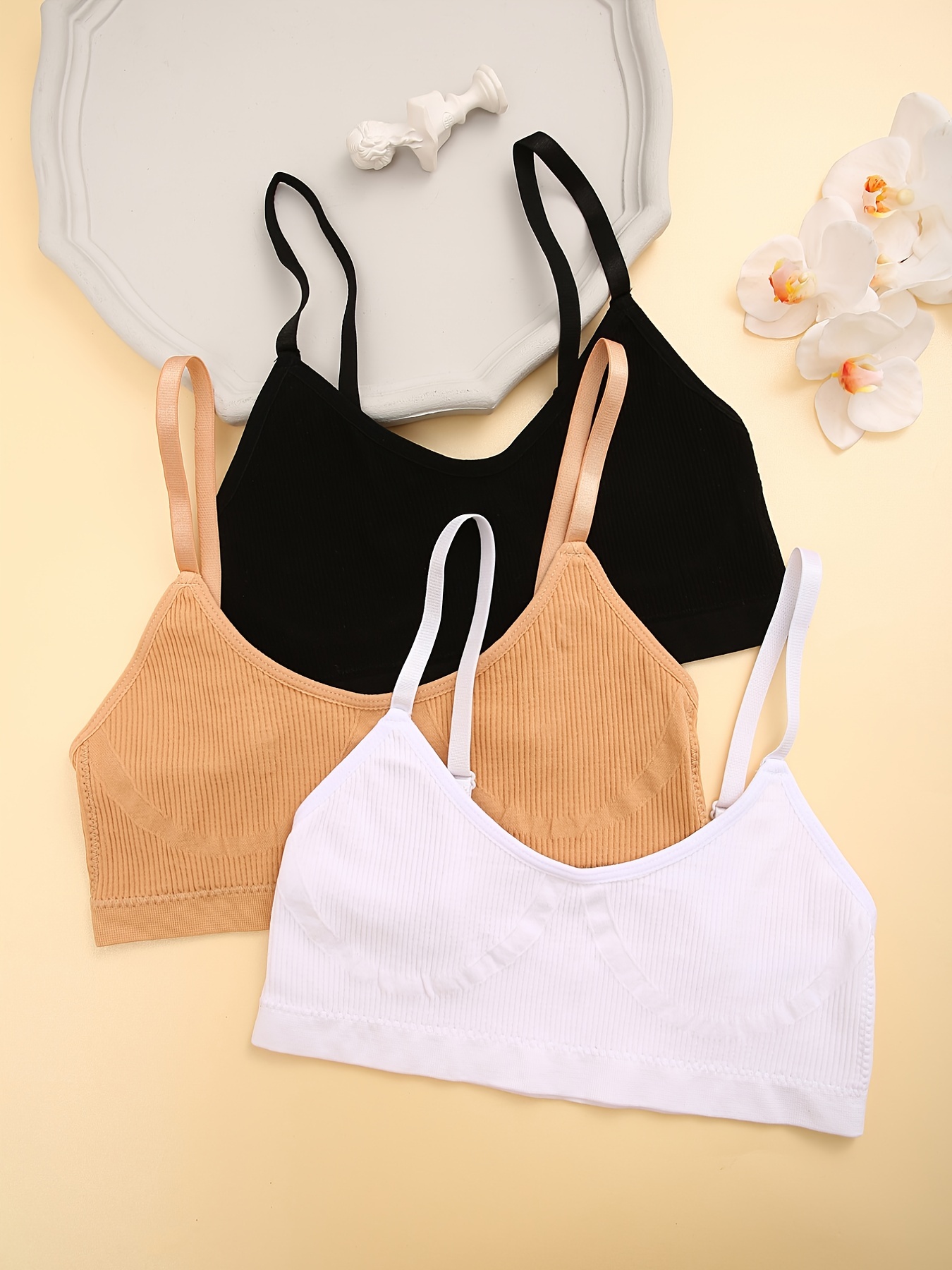 Ribbed Wireless Sports Bras Comfy Breathable Yoga Fitness - Temu