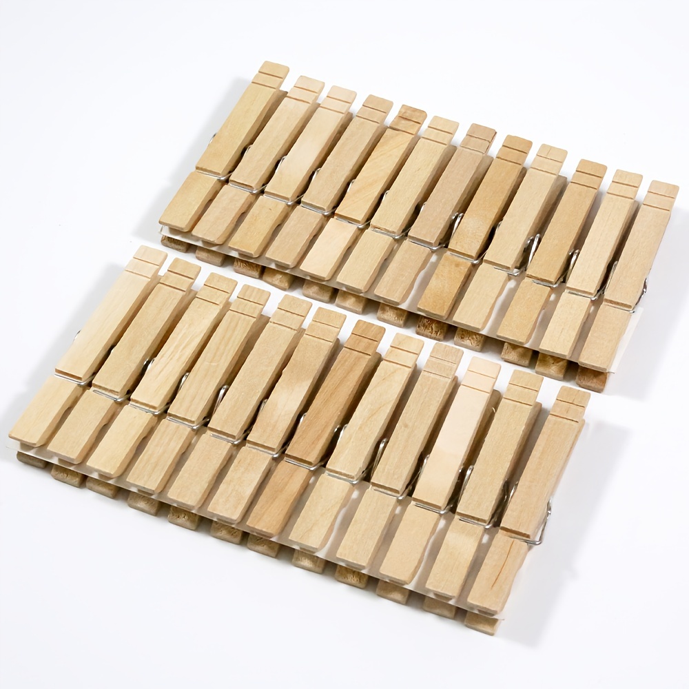Mini épingles à linge en bois naturel de couleur Papier photo Peg Pin Craft Clips  avec ficelle de jute