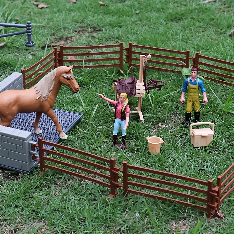 Farm Ranch Toys Stable Doll Playset Horse Club Rider Stable - Temu