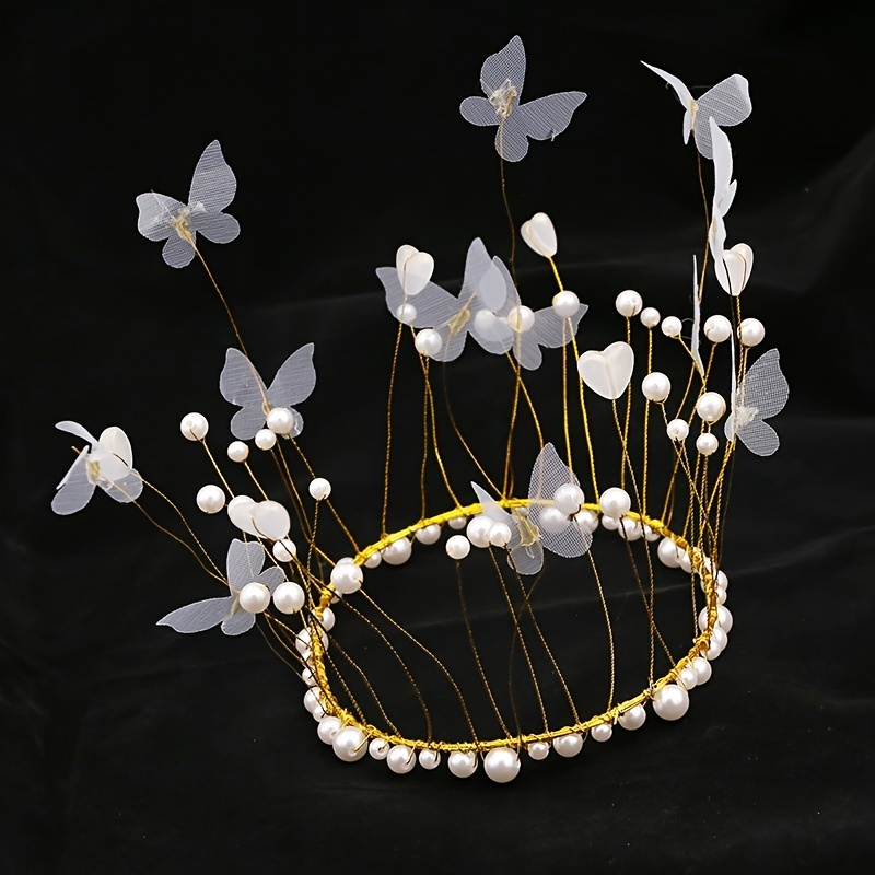 Flower pearl cake - Pastel con flores y perlas